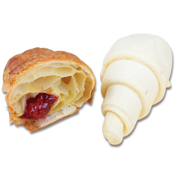 Croissant with raspberry filling